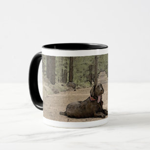 Caneca Filhote de cachorro adorável de labrador retrieve