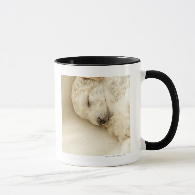 Caneca Filhote de cachorro da caniche do sono (Direita)