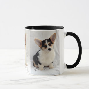Caneca Filhote de cachorro da Tri Cor do Corgi de Galês