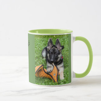 CANECA FILHOTE DE CACHORRO DO GERMAN SHEPHERD