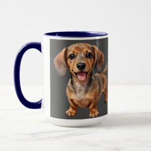 Caneca Filhote de Dachshund Feliz