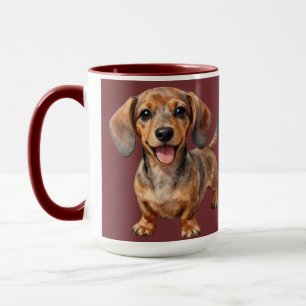 Caneca Filhote feliz de Dachshund