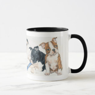Caneca Filhotes de cachorro de Boston Terrier