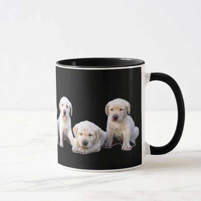 Caneca Filhotes de cachorro de Labrador - personalizados (Direita)