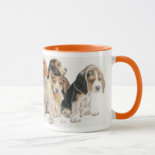 Caneca Filhotes de cachorro do lebreiro