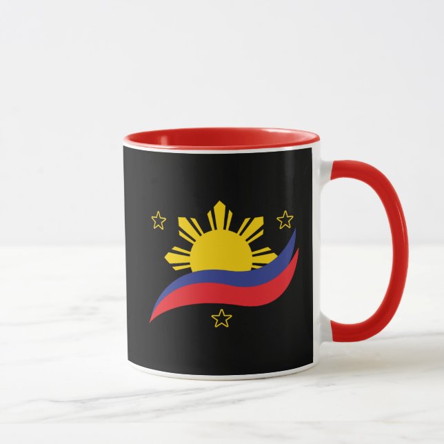Caneca Filipinas: Filipino Pinoy Flag (Direita)