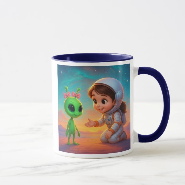 Caneca Fillette et extraterrestre (Direita)