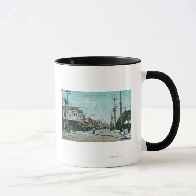 Caneca Fillmore Street View 1 ano após o incêndio de 1906 (Direita)