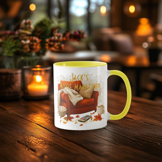 Caneca Filme Marathon Mug - Popcorn & Cozy Vibes Edition (Criador carregado)