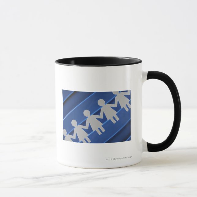 Caneca Fim-acima das bonecas chain de papel (Direita)