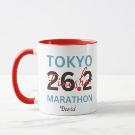 Caneca Finalizador Personalizado da Maratona de Tóquio, P