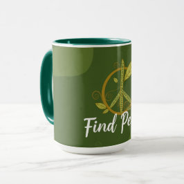 Caneca Find Peace Leaf