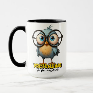 Caneca Fingindo ser um Funny Sparrow normal