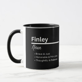 Caneca Finley Boy Name Definition Personalized Mug
