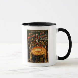 Caneca Fio alto revolvendo da fonte pirotécnica
