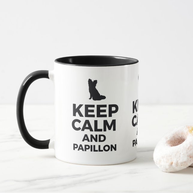 Caneca Fique Calmo E Papillon Mug (Com Donut)