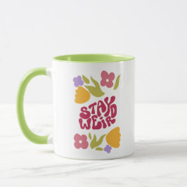 Caneca Fique estranho, Floral Mug