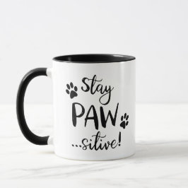 Caneca Fique Pawsitivo Gato Lover