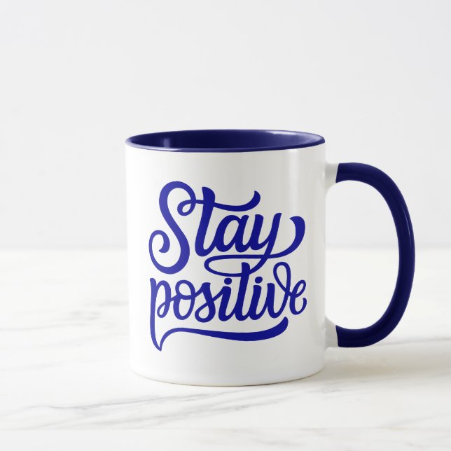 Caneca Fique Positivo Azul (Direita)