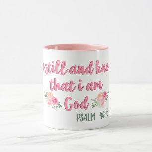 Caneca Fique quieto e saiba que sou Deus // Bíblia Verdad