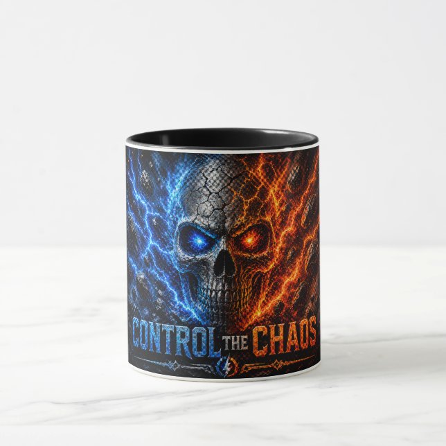 Caneca Fire vs Ice Skull 3D Shirt –  (Centro)