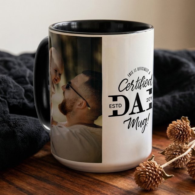 Caneca First Father’s Day Certified Dad Mug New Dad Photo (First Father’s Day Certified Dad Mug New Dad Photo)