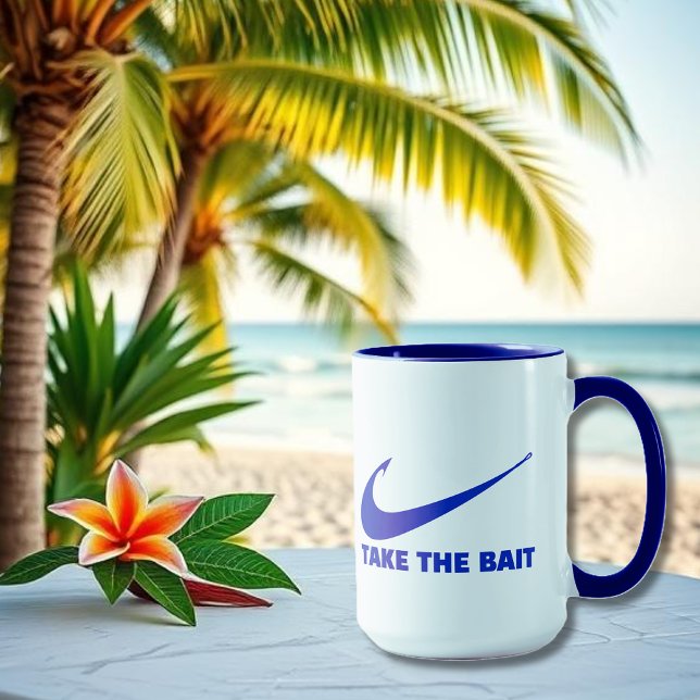 Caneca Fish Hook-Fish Core-Take the Bait (Fish Hook Take the Bait-Funny Mug for Him-Fisherman Trend-Fishing-Father's day-Gifts for him-Summer )