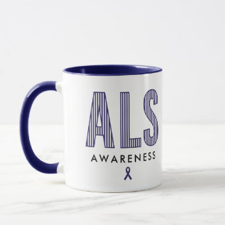 Caneca Fita Azul de Consciência ALS