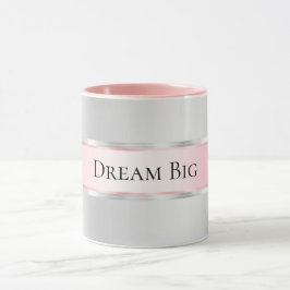 Caneca Fita Cor-de-Rosa Glam Silver