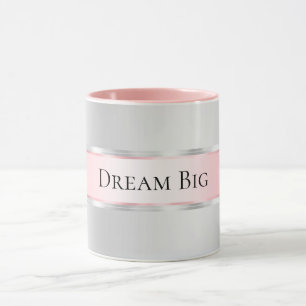 Caneca Fita Cor-de-Rosa Glam Silver