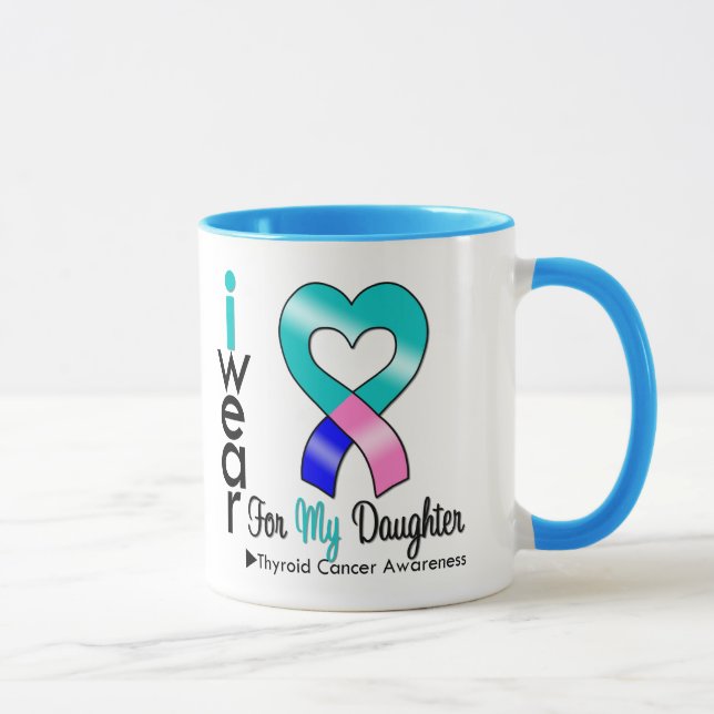 Caneca Fita do cancer de tiróide para minha filha (Direita)