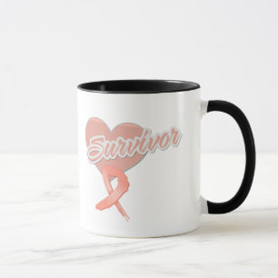 Caneca Fita do coração - sobrevivente de câncer