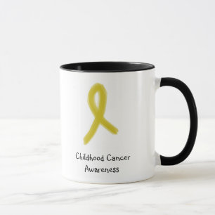 Caneca FITA DOURADO 9-4-09, consciência do cancer da