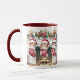 Caneca Fita Mimi De Natal Bonita Com Nomes De Netos