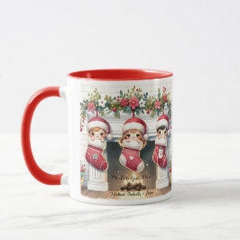 Caneca Fita Mimi De Natal Bonita Com Nomes De Netos