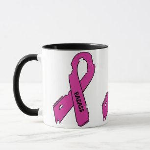 Caneca Fita rasgada/Bastão...Cancer da mama