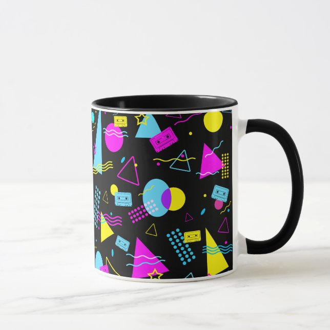 CANECA FITA RETRÔ FORMAS COLORIDAS (Direita)