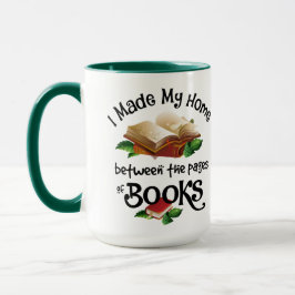 Caneca Fiz a minha casa entre as páginas dos livros