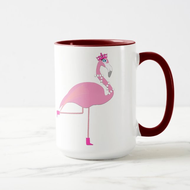 Caneca Flamingo Black 15 oz Ringer Mug (Direita)