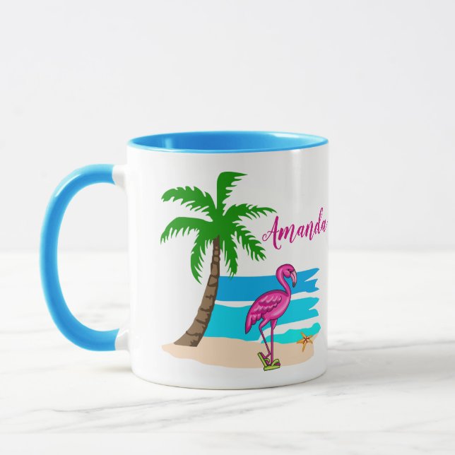 Caneca Flamingo de Sacudir Personalizado (Esquerda)