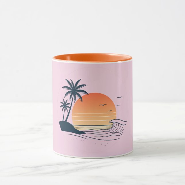 Caneca Flamingo Lua Criança Verão (Centro)