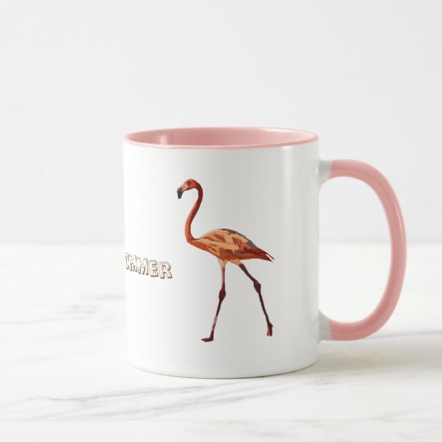 Caneca Flamingo Summer Mood Ringer Combo Mug144 (Direita)