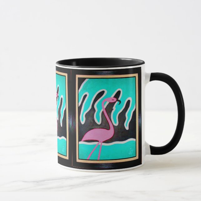 Caneca Flamingos do art deco (Direita)