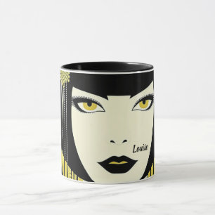 Caneca Flapper dos anos 20. Personalizado