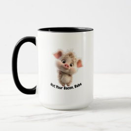 Caneca Flauffy Piglet com Olhos Grandes - Seja gentil, vá
