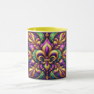 Caneca fleur de lis mardi gras