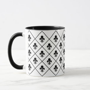 Caneca Fleur De Lis Pattern