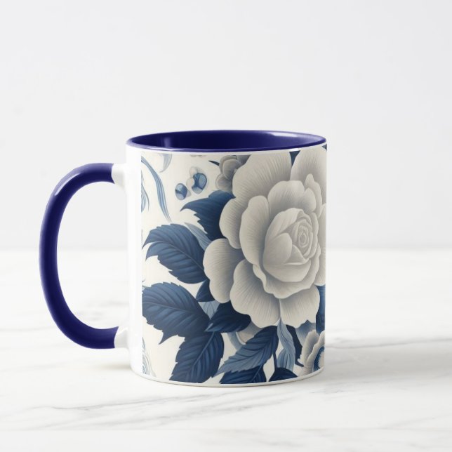 Caneca Fleurs bleue et blanches (Esquerda)