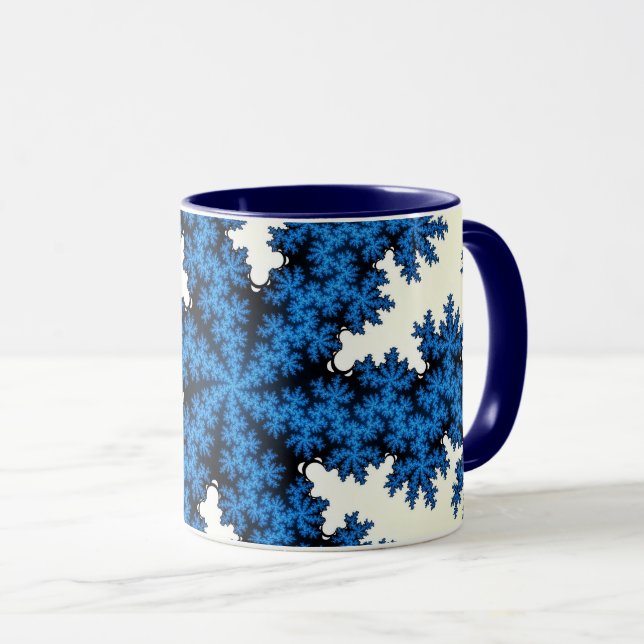 Caneca Floco de neve da China azul (Frente Esquerda)