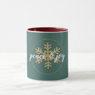 Caneca Floco de neve Dourado brilhante